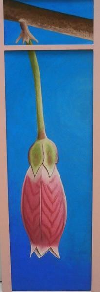 Malerei mit dem Titel "Agapetes serpens" von Michel Béquet, Original-Kunstwerk, Öl
