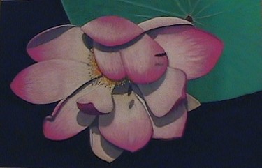 "lotus" başlıklı Tablo Michel Béquet tarafından, Orijinal sanat, Petrol