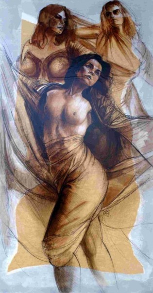 Painting titled "L'autre monde" by Michel Bona, Original Artwork