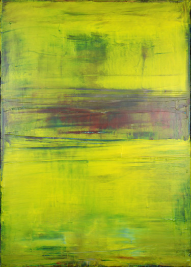 Painting titled "Yellow dream" by Michel Boucharinc, Original Artwork, Acrylic Mounted on Wood Stretcher frame