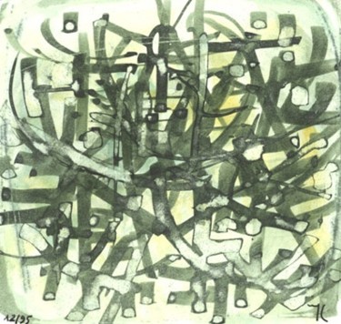Peinture intitulée "Composition" par Michel Cabon, Œuvre d'art originale
