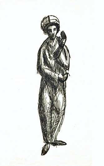 Dessin intitulée "Saint Jean l'Evangé…" par Michel Cabon, Œuvre d'art originale