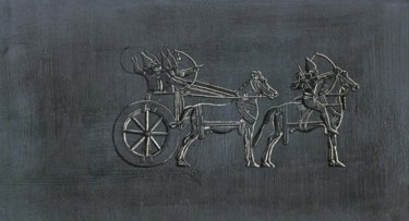 Peinture intitulée "Assyrie - L'Armée A…" par Michel Cabon, Œuvre d'art originale