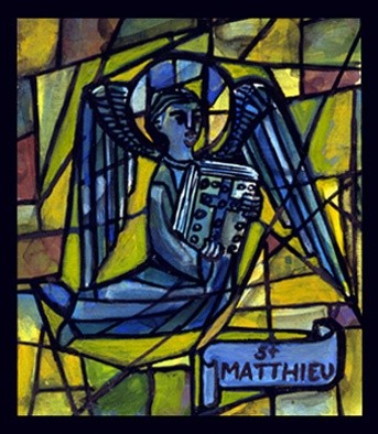 Peinture intitulée "Saint Matthieu" par Michel Cabon, Œuvre d'art originale