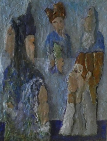 Peinture intitulée "Le festin des Dieux" par Michel Darves, Œuvre d'art originale, Acrylique