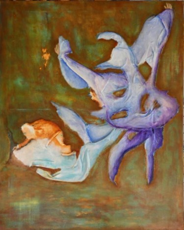 Painting titled "Le dernier rêve" by Michel Darves, Original Artwork, Acrylic