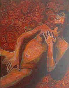 Peinture intitulée "La jouissance" par Michel Debray, Œuvre d'art originale, Huile