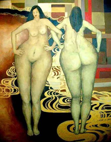 Peinture intitulée "miroir" par Micheldejos, Œuvre d'art originale