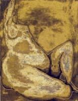 Peinture intitulée "Vénus jaune" par Micheldejos, Œuvre d'art originale
