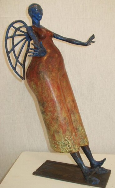 Sculpture intitulée "Ange atterissant" par Micheldejos, Œuvre d'art originale
