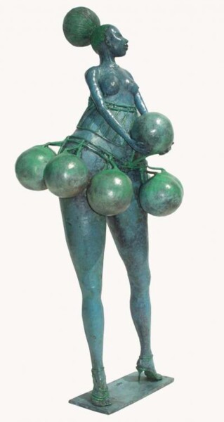 Sculpture intitulée "Mannequin aux pasté…" par Micheldejos, Œuvre d'art originale, Métaux