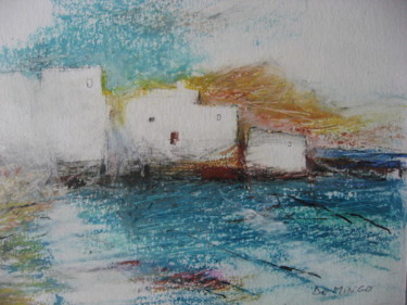 Peinture intitulée "Naoussa - Pastel gr…" par Michel De Mingo, Œuvre d'art originale