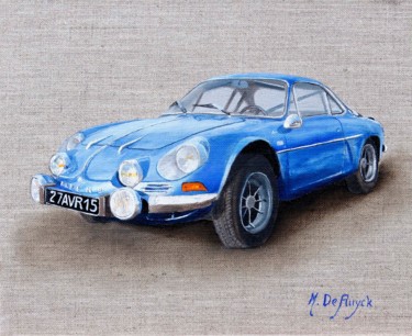 Malarstwo zatytułowany „Alpine Renault” autorstwa Michel De Ruyck, Oryginalna praca, Olej