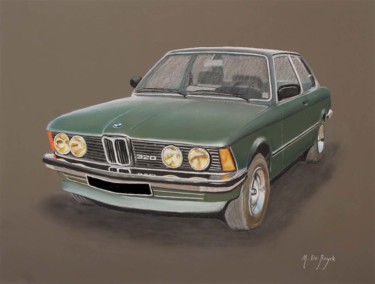 Malarstwo zatytułowany „BMW 320” autorstwa Michel De Ruyck, Oryginalna praca, Pastel