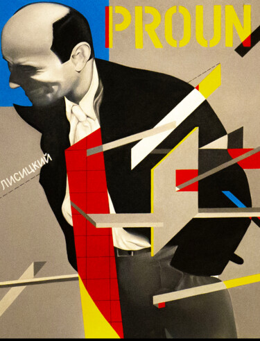 Pintura intitulada "EL Lissitzky" por Michele Barcaro, Obras de arte originais, Óleo