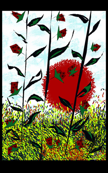 Grafika cyfrowa / sztuka generowana cyfrowo zatytułowany „Rinaldo's strawberry” autorstwa Michèle Baylet-Brunet, Oryginalna…