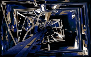 "Confusion vertigine…" başlıklı Dijital Sanat Michèle Baylet-Brunet tarafından, Orijinal sanat, Dijital Resim Alüminyum üzer…