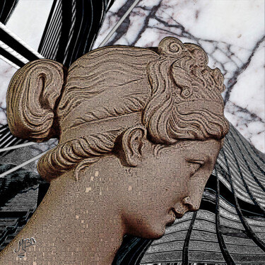 Digitale Kunst mit dem Titel "Emanation de Zeus" von Michèle Baylet-Brunet, Original-Kunstwerk, Digitale Malerei Auf Alumini…