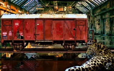 Digital Arts titled "No trespassing" by Michèle Baylet-Brunet, Original Artwork, Digital Painting Mounted on Aluminium