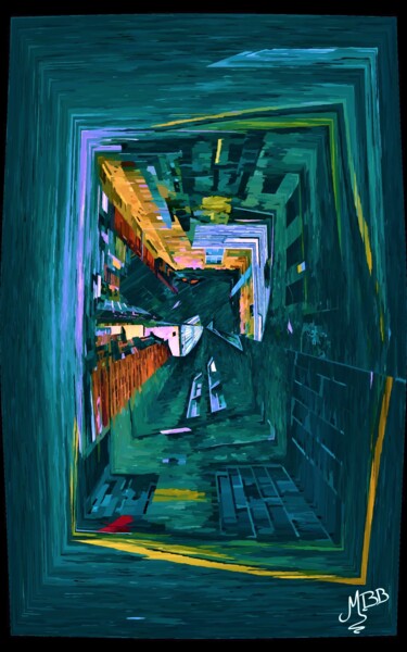 Digitale Kunst mit dem Titel "Nouvelle dimension" von Michèle Baylet-Brunet, Original-Kunstwerk, Digitale Malerei