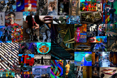 Digitale Kunst getiteld "Billboard colors Rê…" door Michèle Baylet-Brunet, Origineel Kunstwerk, Digitaal Schilderwerk
