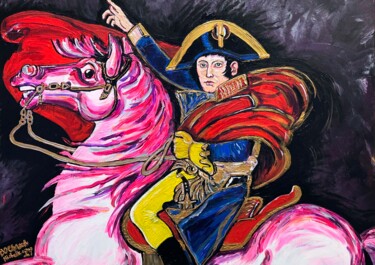 Painting titled "Napoléon" by Michèle Boesnach, Original Artwork, Acrylic