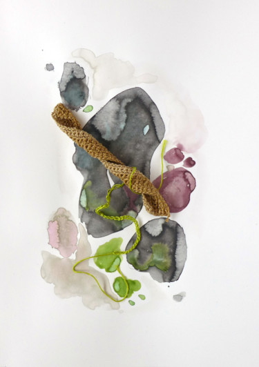 Peinture intitulée "la chevauchée" par Michèle Caranove, Œuvre d'art originale, Encre