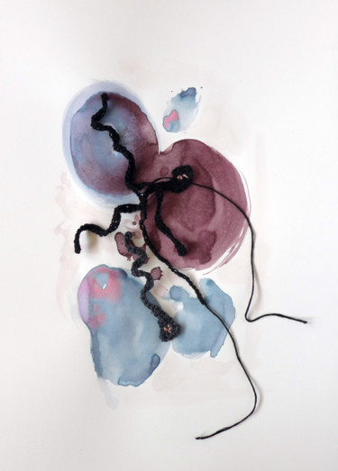 Pintura intitulada "un petit organisme" por Michèle Caranove, Obras de arte originais, Tinta