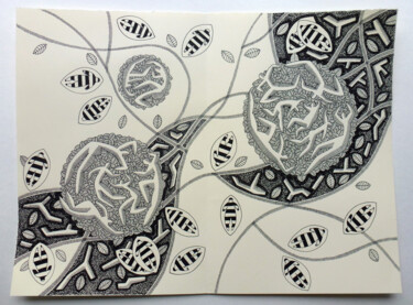 Drawing titled "Dessin5" by Michèle Caranove, Original Artwork, Ink