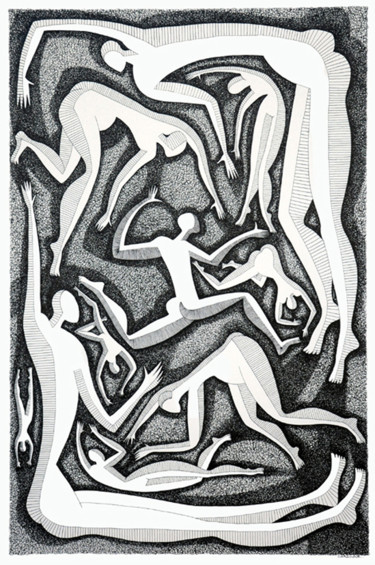 Disegno intitolato "sans titre" da Michèle Caranove, Opera d'arte originale