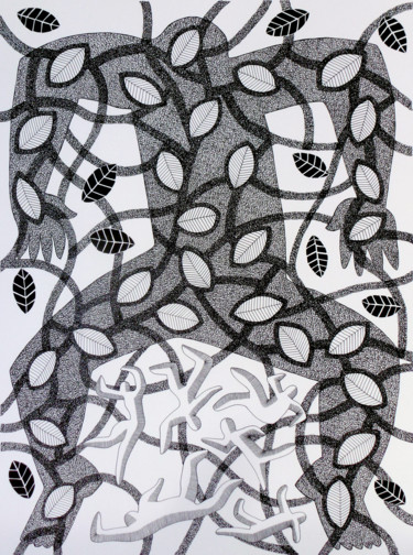 Drawing titled "Tant qu'il y aura d…" by Michèle Caranove, Original Artwork, Ink