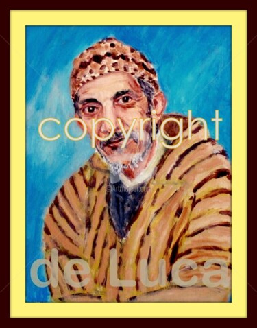 Painting titled "Mohamed "Tapis" Fon…" by Michele De Luca, Original Artwork, Oil