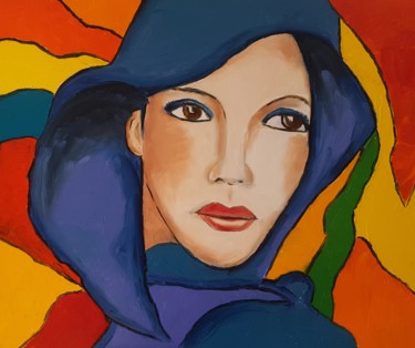 Painting titled "JEANNE" by Michele Devinante, Original Artwork