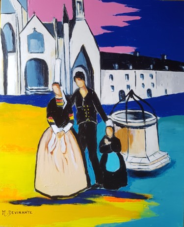 Painting titled "A LOCRONAN" by Michele Devinante, Original Artwork