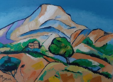 Peinture intitulée "SAINTE VICTOIRE  re…" par Michele Devinante, Œuvre d'art originale, Acrylique