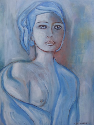 Painting titled "FEMME EN LUMIERE" by Michele Devinante, Original Artwork, Oil