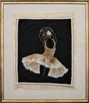 Textile Art titled "AUBADE 1" by Michèle Duvillet, Original Artwork, Thread Mounted on Cardboard
