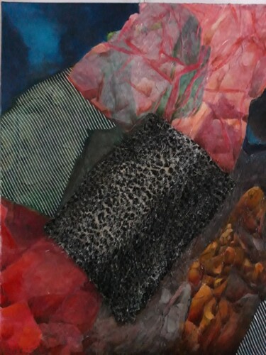 Schilderij getiteld "Perdue dans les roc…" door Michele-Francoise Tartier, Origineel Kunstwerk, Acryl