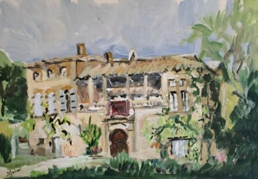 Peinture intitulée "Maison du colonel V…" par Michèle Gerbaud, Œuvre d'art originale, Acrylique