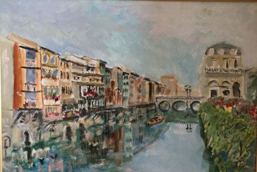 Painting titled "Albi" by Michèle Gerbaud, Original Artwork, Acrylic
