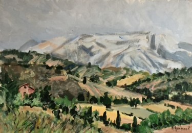 Peinture intitulée "monte alba, sardaig…" par Michèle Gerbaud, Œuvre d'art originale, Acrylique