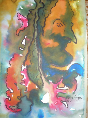 Painting titled "MAUVAISE FOI" by Michele Glaize, Original Artwork, Ink