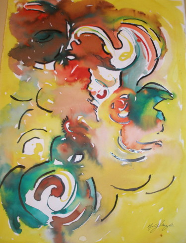 Pintura titulada "EN RECHERCHE" por Michele Glaize, Obra de arte original, Tinta
