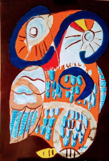 Malerei mit dem Titel "ENROLEMENT" von Michele Glaize, Original-Kunstwerk, Acryl