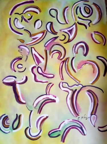 Painting titled "crapule" by Michele Glaize, Original Artwork, Ink
