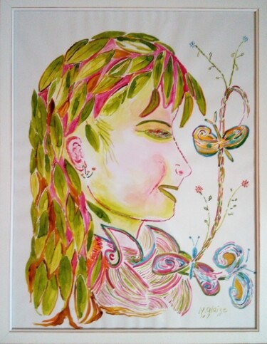 Painting titled "ARRIVEE DU PRINTEMPS" by Michele Glaize, Original Artwork, Ink