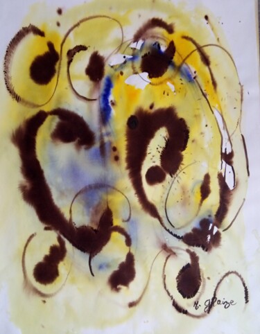Картина под названием "Les jumelles" - Michele Glaize, Подлинное произведение искусства, Чернила