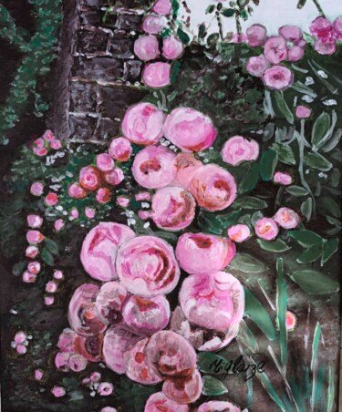 Malerei mit dem Titel "ALBERTINES" von Michele Glaize, Original-Kunstwerk, Acryl Auf Keilrahmen aus Holz montiert
