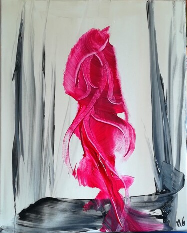 Schilderij getiteld "LA DANSEUSE / SHE'S…" door Michele Guillot, Origineel Kunstwerk, Acryl Gemonteerd op Frame voor houten…