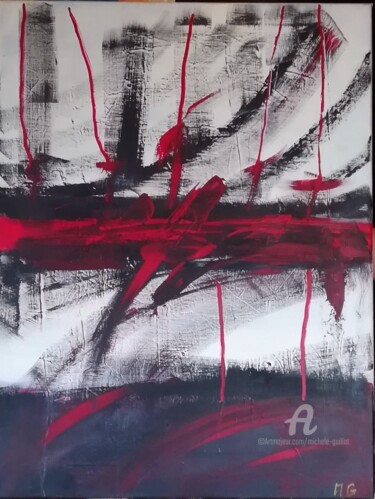 Картина под названием "CENSURE" - Michele Guillot, Подлинное произведение искусства, Акрил Установлен на Деревянная рама для…